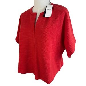 ME+EM Textured Jersey Box Tee US 12 Intense Orange NWT